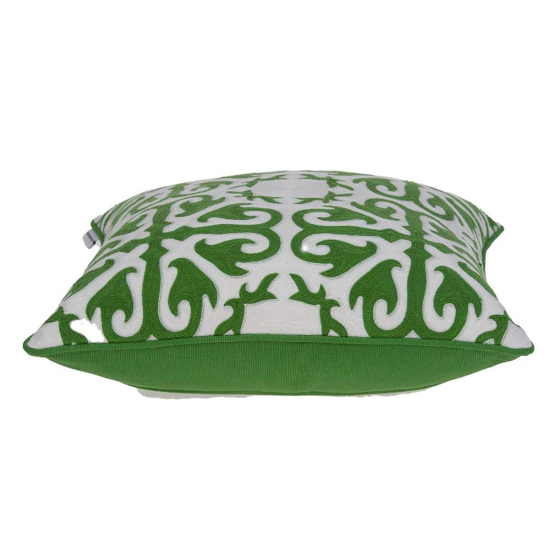 Traditional Green and White Accent Pillow 20"x20" - Novus Decor pillow