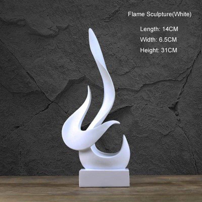 Modern Resin Flame Sculpture - Novus Decor Accessories